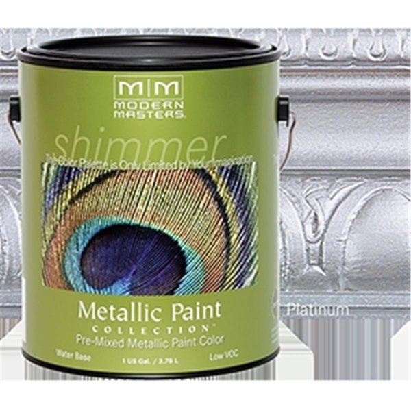 Modern Masters ME591 1 Gallon Platinum Metallic Paint - Semi Opaque MO327253